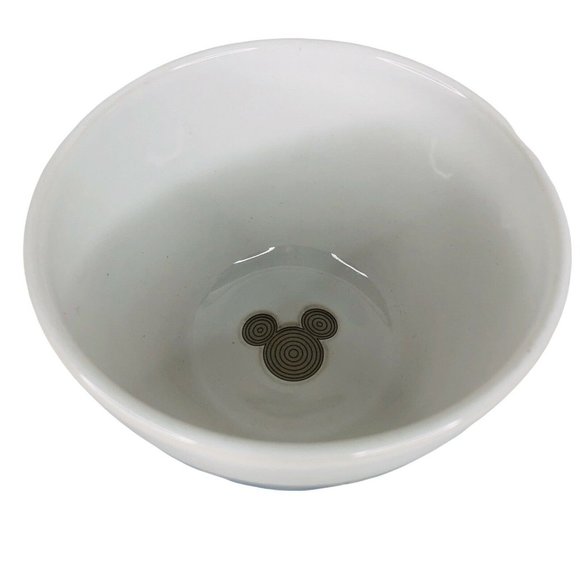 Disney Parks Mickey Mouse Soup Cereal Bowl Blue Brown Stripe White Thailand - Picture 3 of 10
